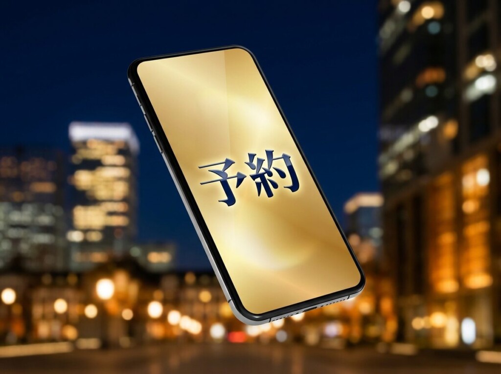 夜のビル群を背に浮かぶ、「予約」と表示されたスマートフォン。大人のデートを支える3つの心得